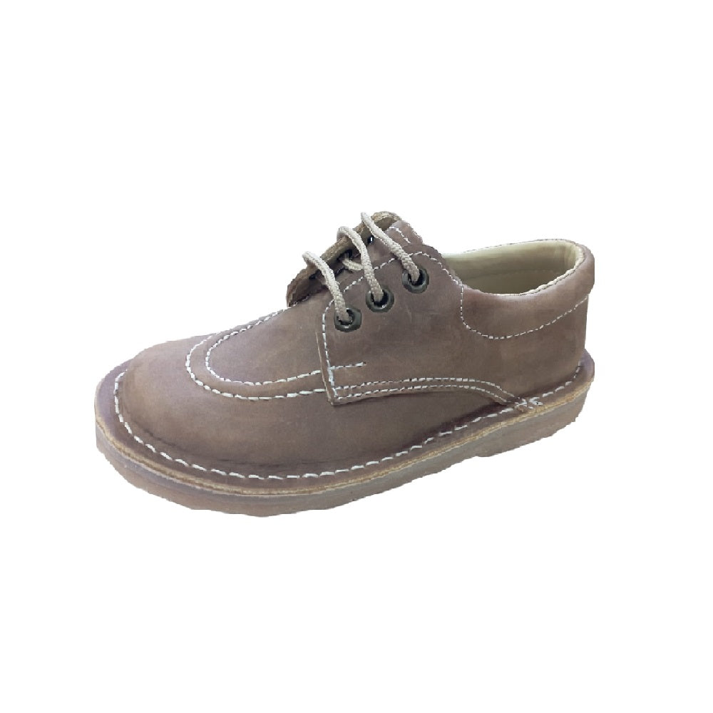 Zapato Colegial Acordonado Cuero Kio De Niño