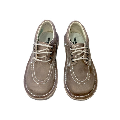 Zapato Colegial Acordonado Cuero Kio De Niño