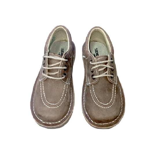 Zapato Colegial Acordonado Cuero Kio De Niño