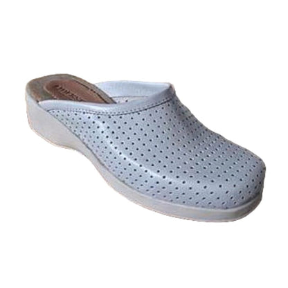 Zueco Cuero Calado Mujer